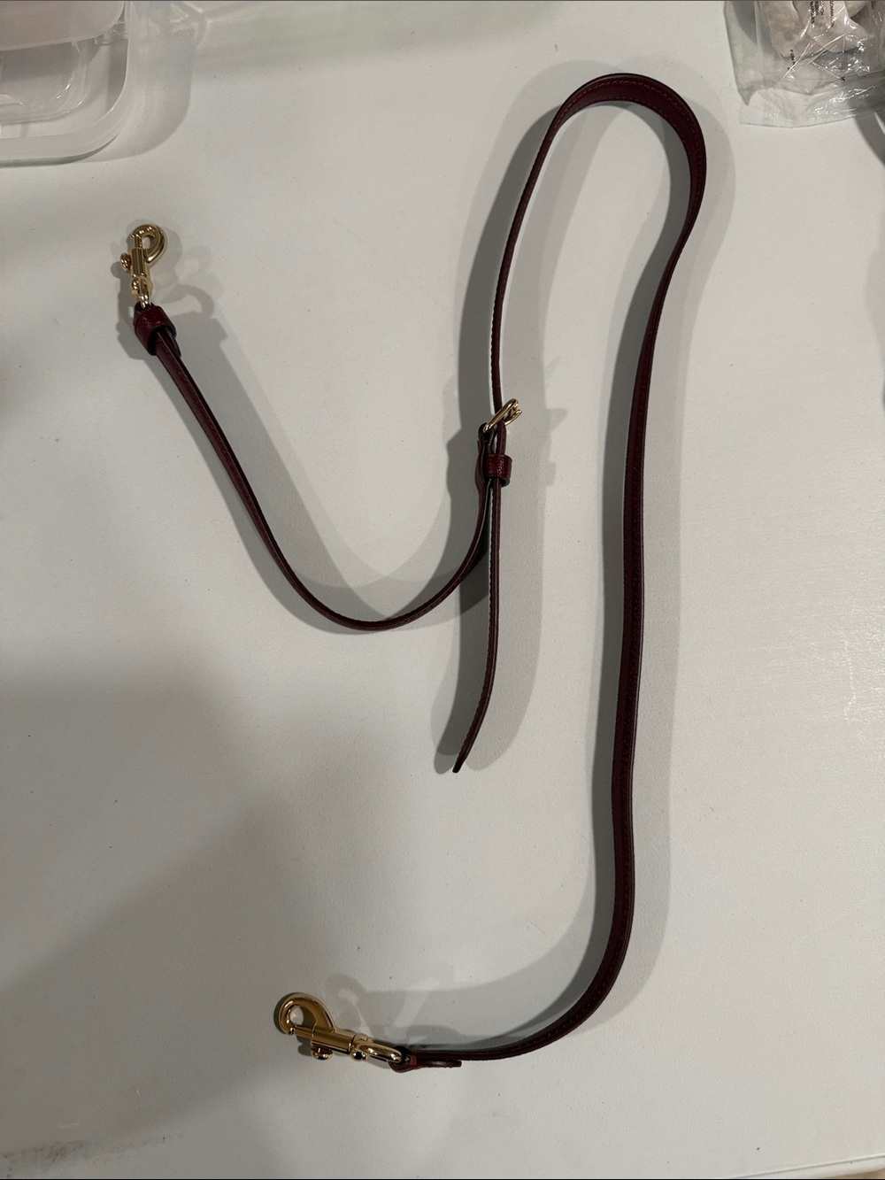 Coach Leather Crossbody/Shoulder Strap in Deep Burgundy